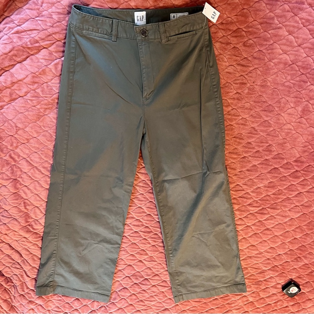 GAP olive green wide leg pants